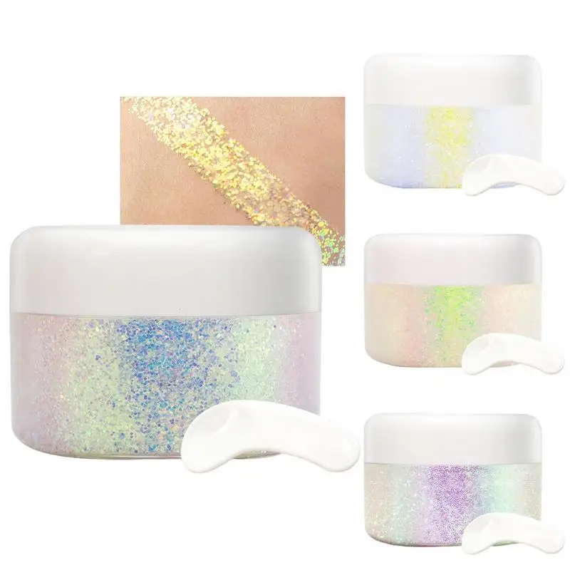 Face Glitter Color-changing Sequins Long-lasting Holographic Sparkling Sequins Rave Makeup Hair Festival Body