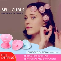 10pcs mushroom bell hair curler rollers heatless soft silicone wave formers easy diy sleeping curling hair styling tools