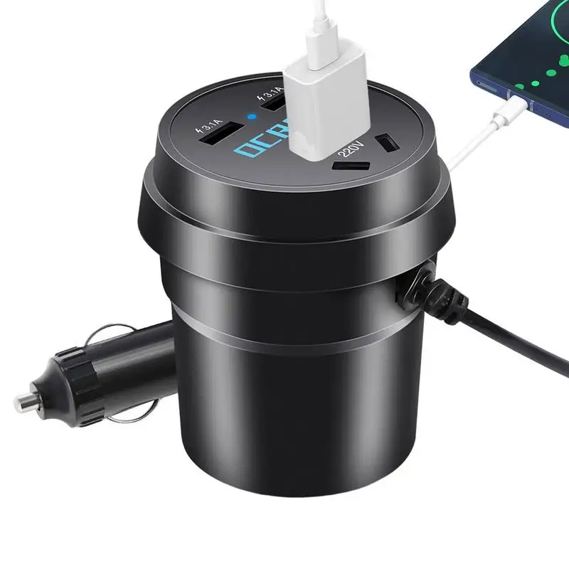 

Car Inverter Charger Dc To Ac Converter 12v 24v To 120v RV Truck Automotive Car Charging Socket Supplies With Cooling Fan For