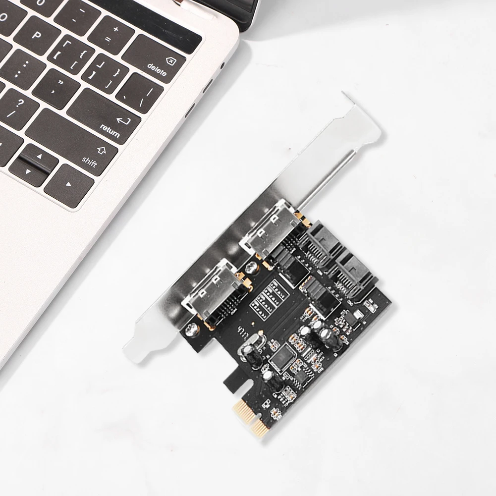 PCI-E X1 на SATA3.0 2 порта SATA3 Райзер для ПК компьютерный расширительный