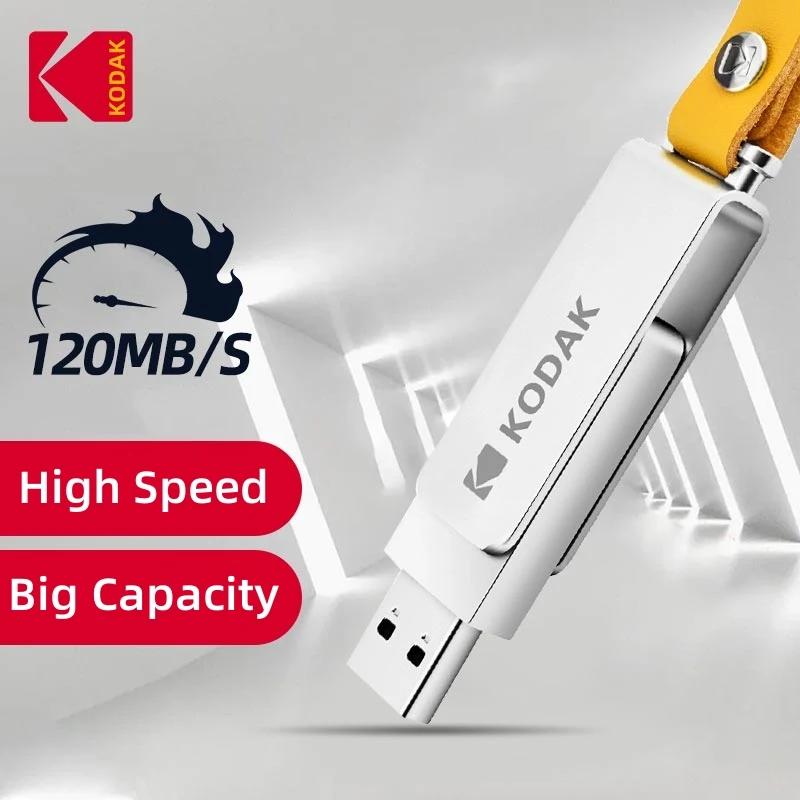 

Kodak K133 Series USB3.0 Metal USB Flash Drive 64GB 128GB 256GB Lanyard Pen Drive OTG Pendrive Memory Stick Drives U Disk