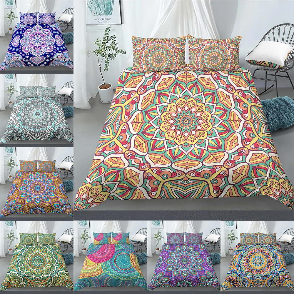 

Комплект постельного белья с психоделическим принтом, 2/3 шт.