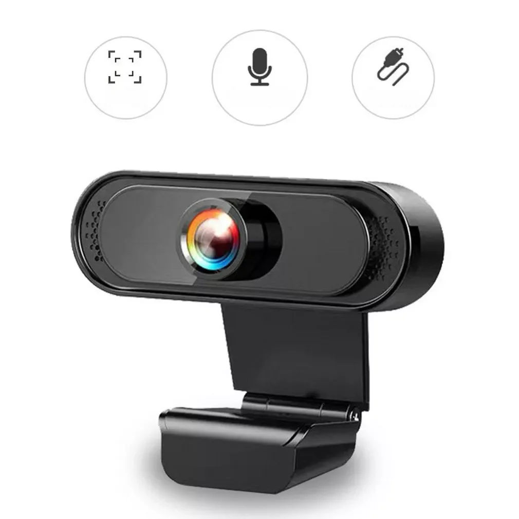 

HD Webcam With MIcrophone USB2.0 Web Camera Adjust 30° Angle Of View For Laptop PC Live Broadcast Video Conferencing