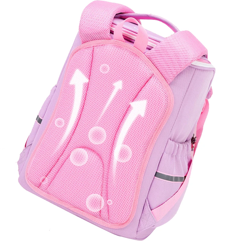 Children Primary Large Backpack Lovely Pink Print Princess Schoolbag Cute Girls School Bags Heart Kids Bookbags Mochila Escolar