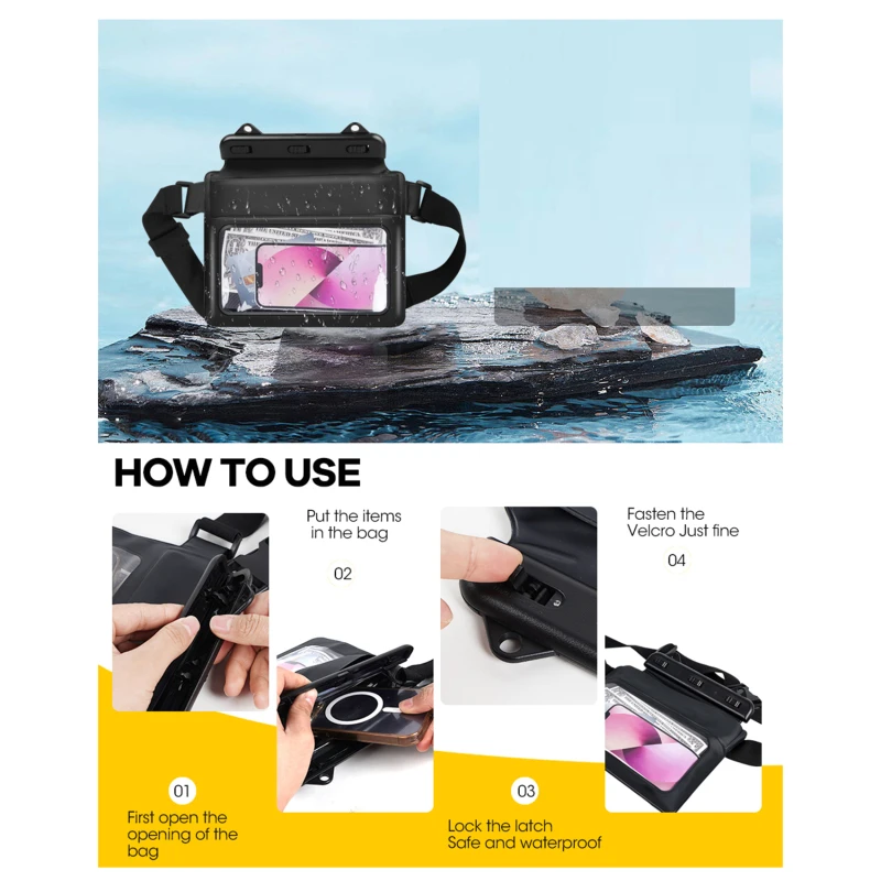 Водонепроницаемый чехол для телефона с плавающей сухой сумкой спортивная сумка