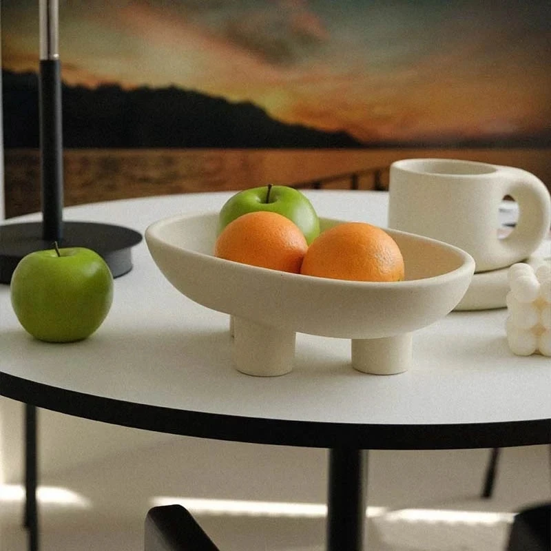 

Фотоэлементы с тремя ножками для кухонной стойки, декоративная чаша для украшения стола, овальные большие чаши для хлеба и конфет
