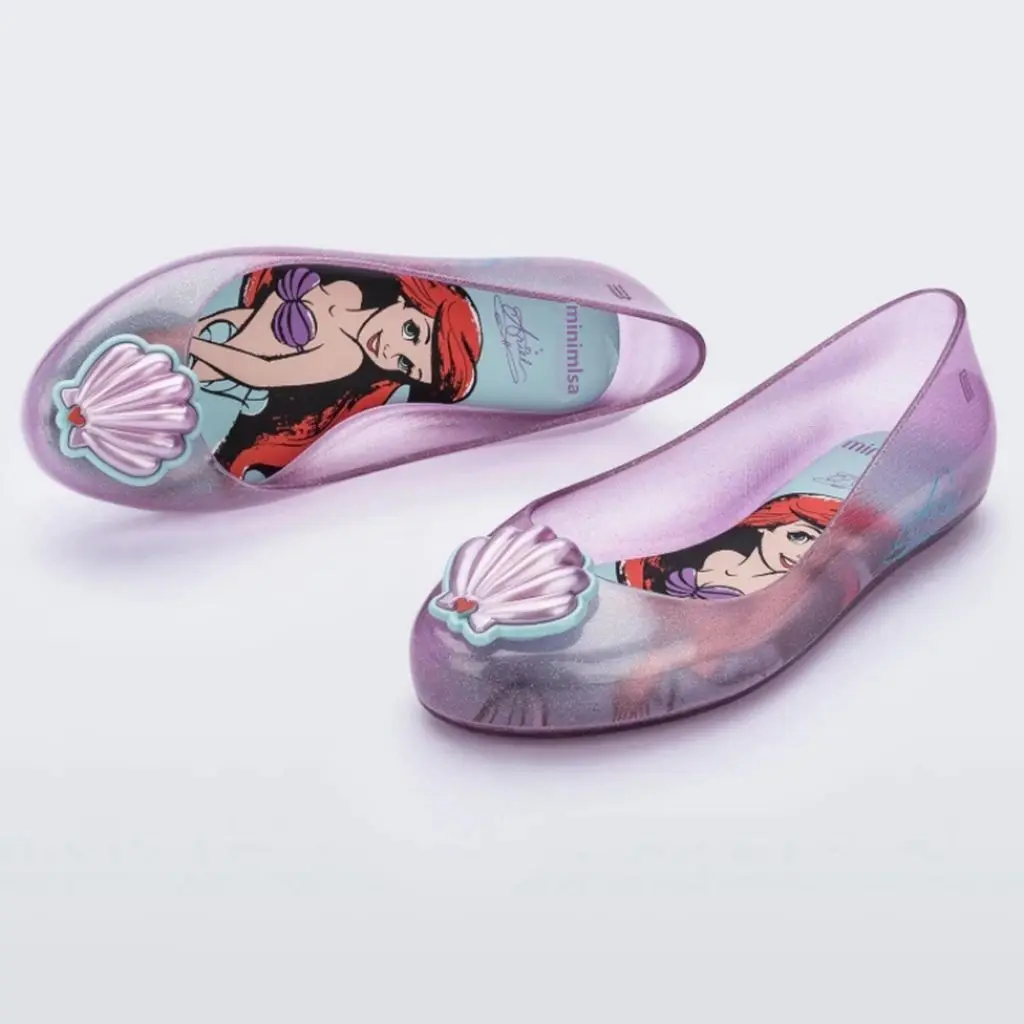 Mini Mlsa-zapatos de playa de gelatina para niños, sandalias de sirena de concha rosa, zapatos antideslizantes clásicos de dibujos animados, novedad de verano 2022