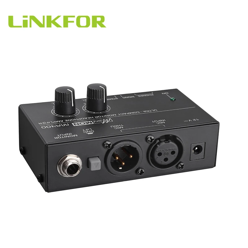 

LiNKFOR MA400 Ultra-Compact Headphone Amplifier With Volume Control for XLR Microphone & Audio For Studio and Stage Applications