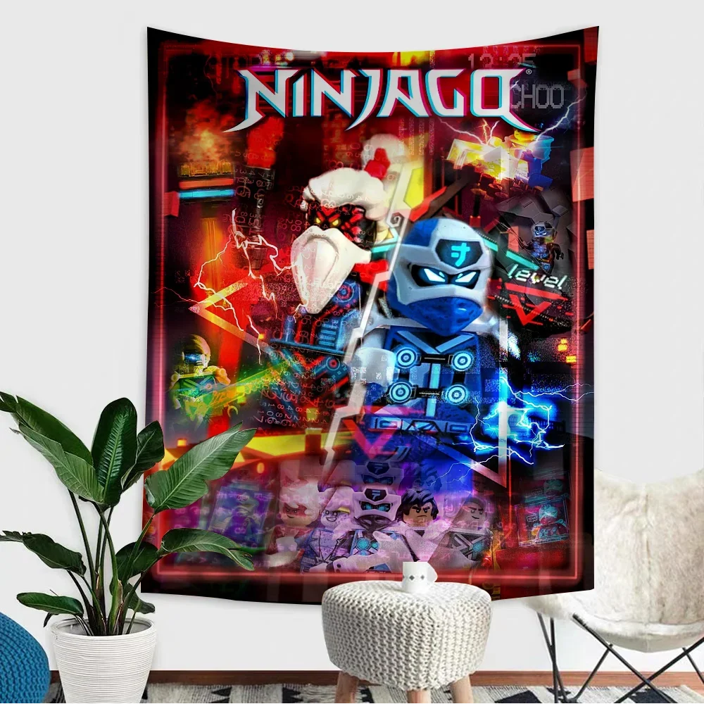 Крутой Гобелен L-LEGO С Героями Мультфильмов N-Ninjago Красочный Богемный Настенный