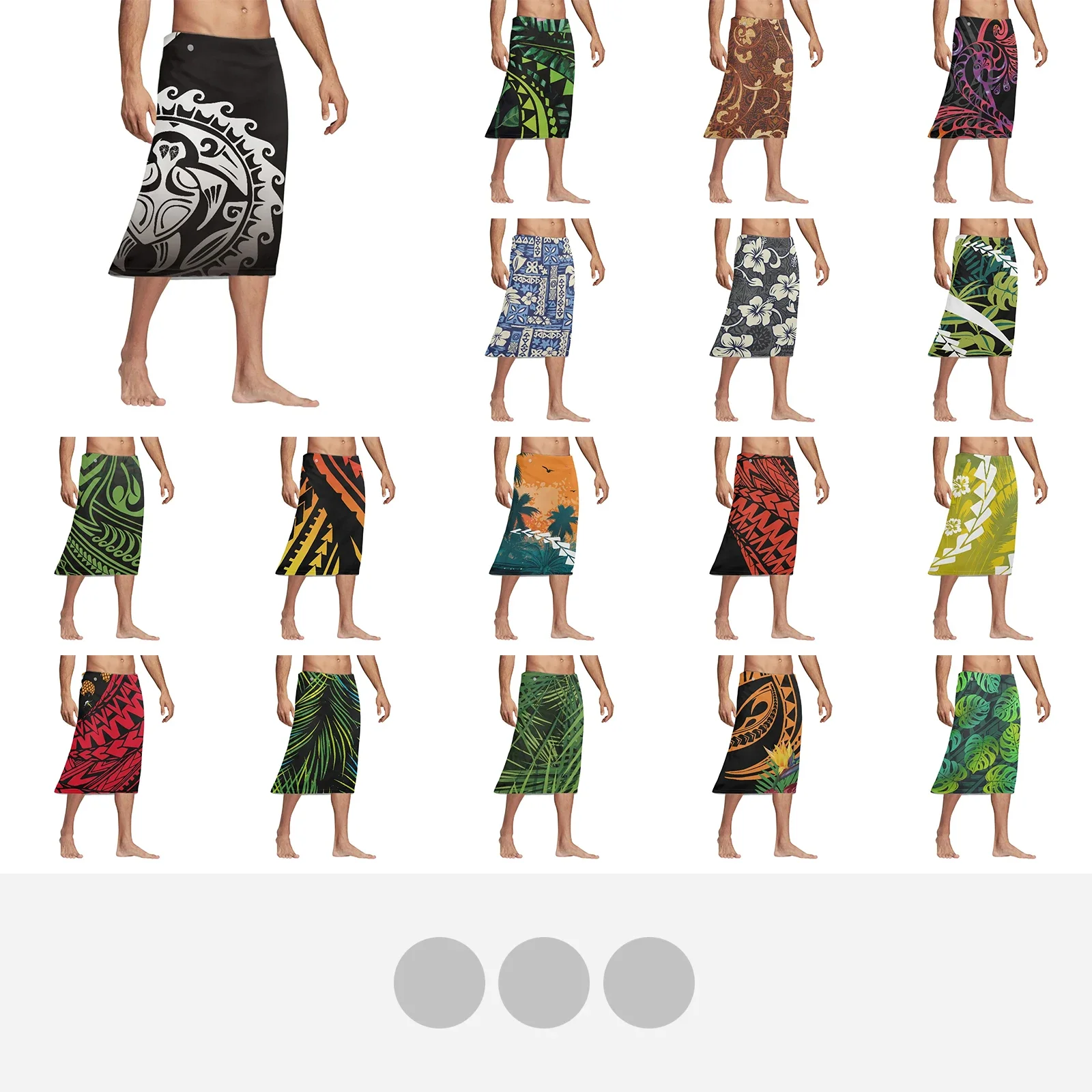 Мужская юбка без рукавов Повседневная Свободная короткая с разноцветным