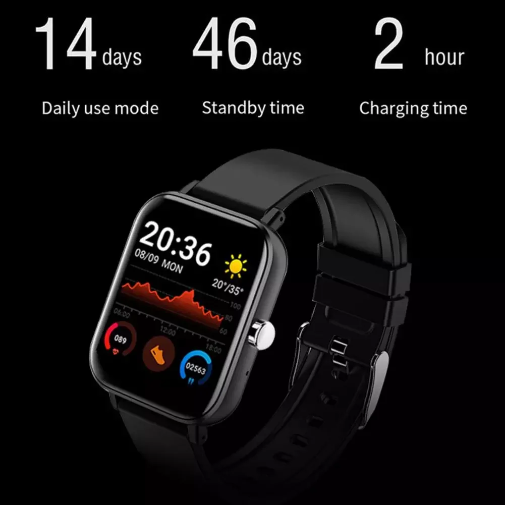 

Smart Wristwatch Creative HD-compatible Full Touch Screen Casual BT Calling Sports Fitness Smart Wristwatch