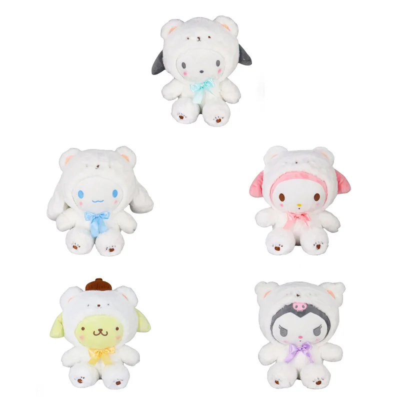 

Sanrio плюшевая игрушка Cinnamoroll Kuromi моя мелодия полакко пурин собака Cos белый медведь мультфильм аниме милая мягкая плюшевая кукла игрушки пода...