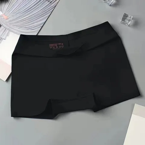 Women's Panties Seamless Women Boyshorts Boxers Cotton Crotch High Rise Tangas Ladies Safety Pants Thin Underwear Lingerie M-XL