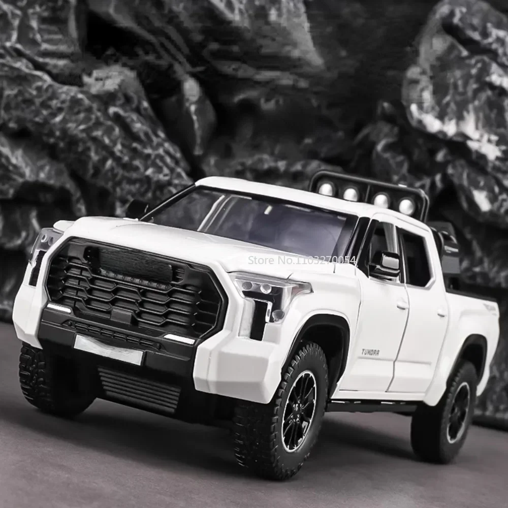 

1/24 Tundra Pickup Truck Car Model Toy Simulation Alloy Die Casting Off Road Vehicle Decoration Collection Children Toys Gifts