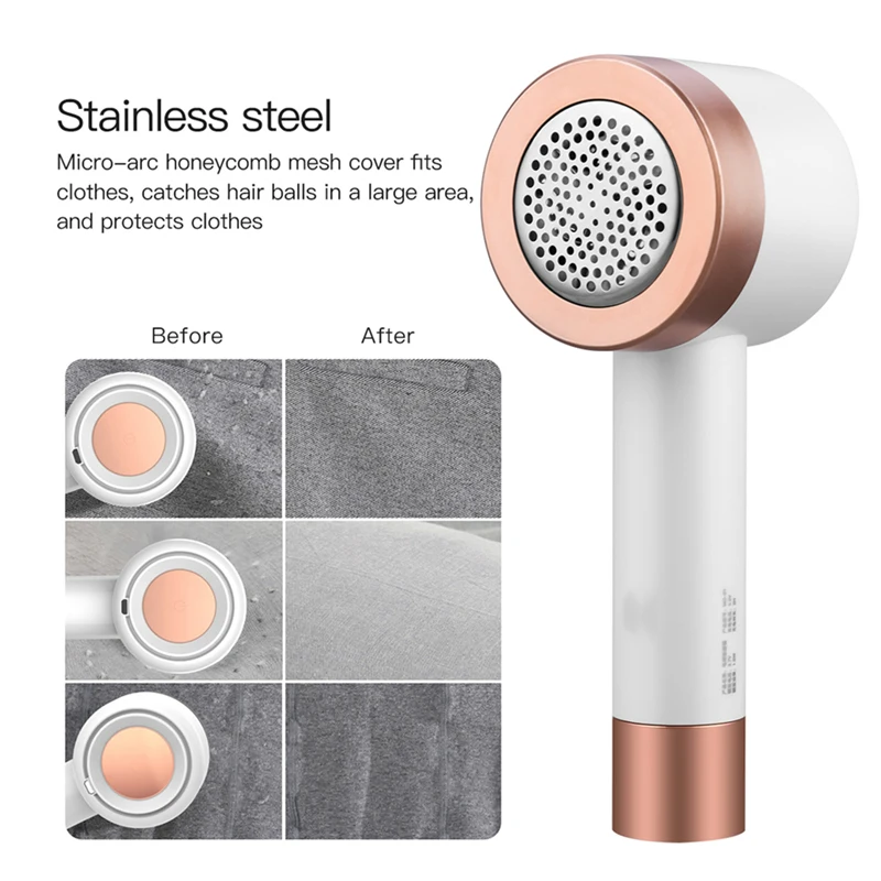 

Portable 2 in1 Electric Lint Remover Sticky Roller USB Clothes Sweater Fabric Shaver Clothing Hair Ball Trimmer Cutter Remover