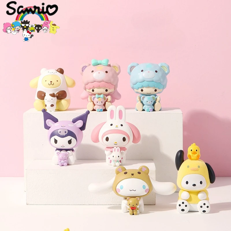 

Sanrio Hug Friends серия семь кавайных моделей аниме периферийное мультяшное украшение торт украшение DIY Детская игрушка подарок