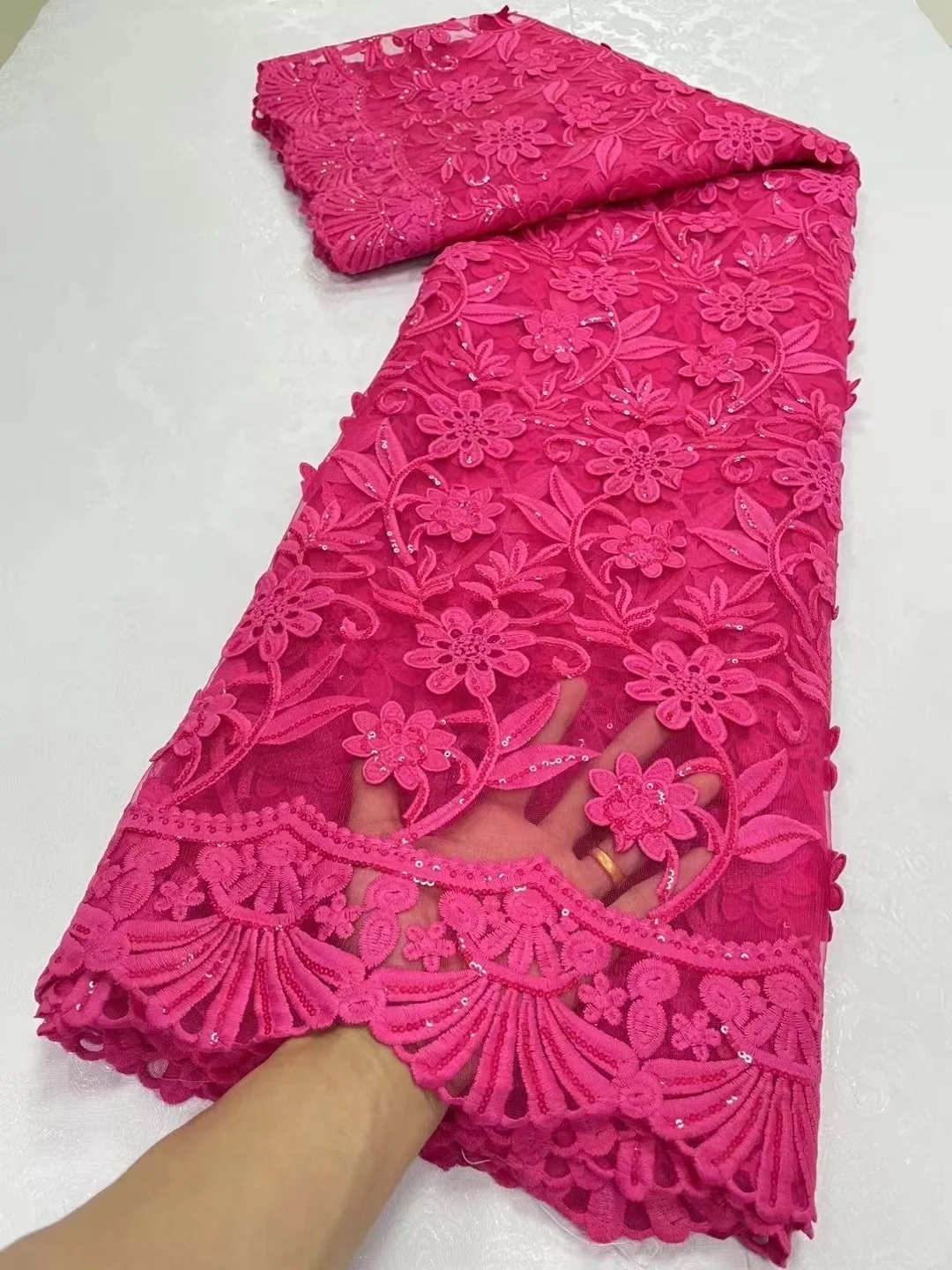 Лидер продаж африканская кружевная ткань с блестками высококачественное