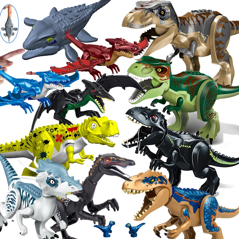 Сборный конструктор игрушечный большой размер Динозавр мир звук Трицератопс