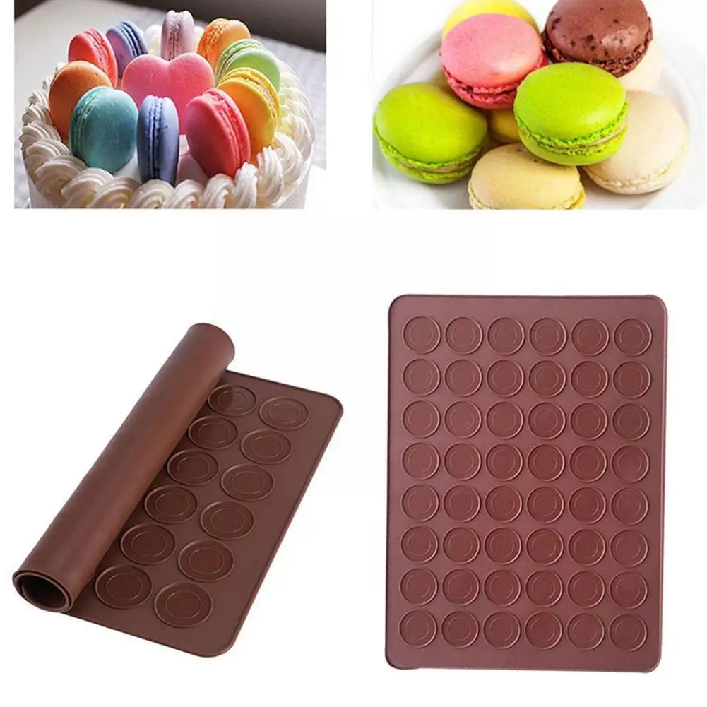 

Silicone Macaroon Pastry Oven Chocolate Mould Mat 30/48 Tools Cake Cavity Mold Baking Tools Cake Diy Bakeware Useful Mat Y8l0