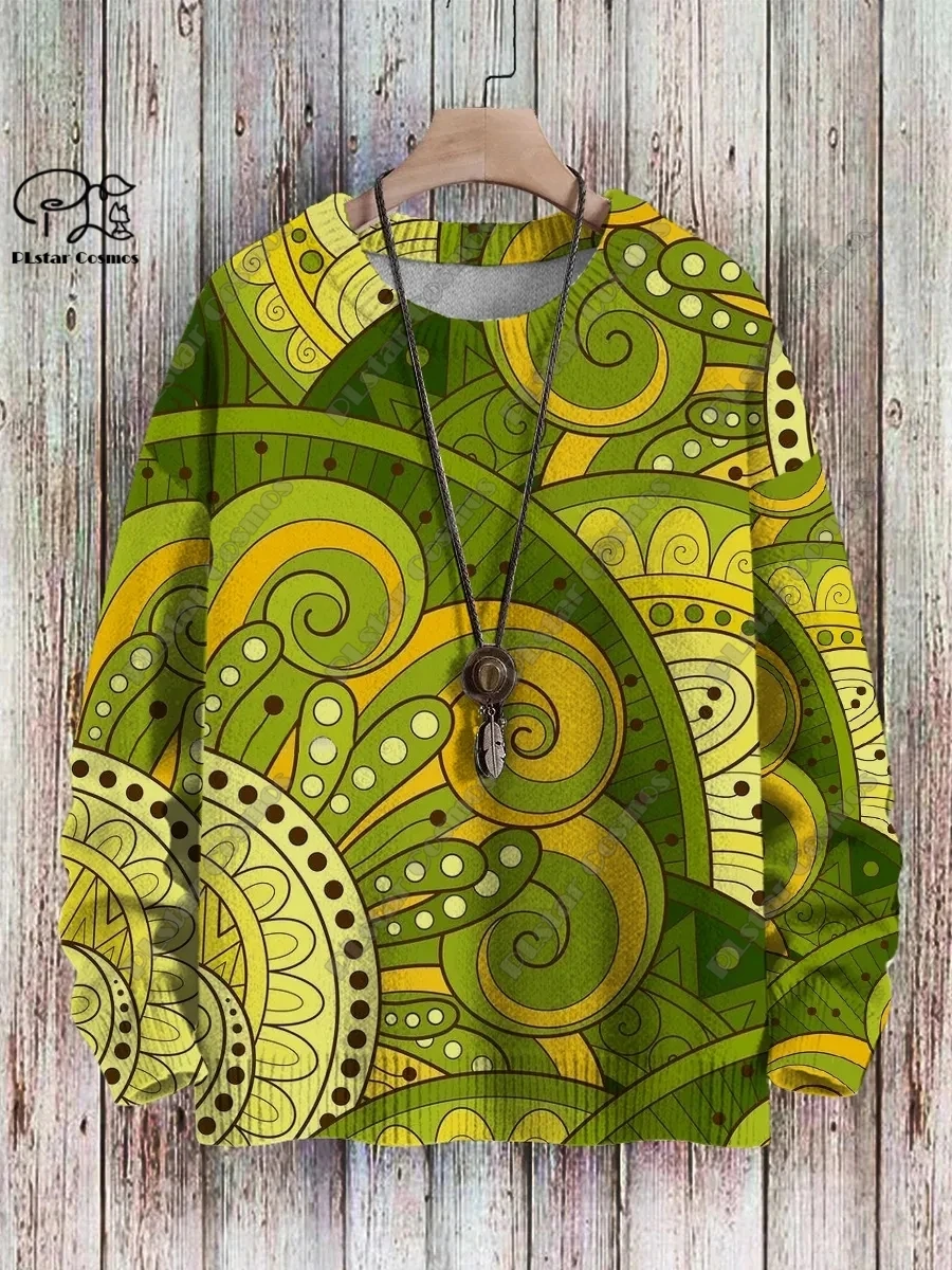 Новинка зеленый свитер PLstar Cosmos с 3D принтом в стиле ST. Patrick's DAY уродливый зимняя