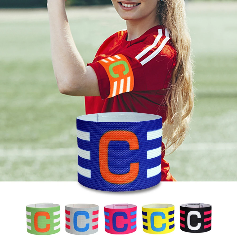 

Футбольная повязка капитана дышащий футбольный плеер Captain Group, браслет с сенсорной застежкой, полосатая повязка на руку для футбола Captain