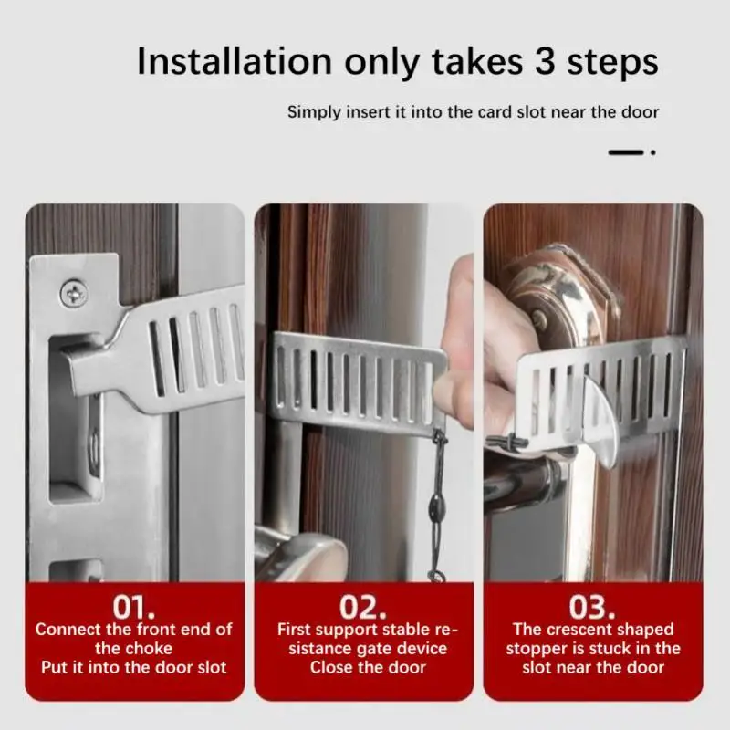 Дверной замок для путешествий сверхмощный портативный запор глушитель дверей