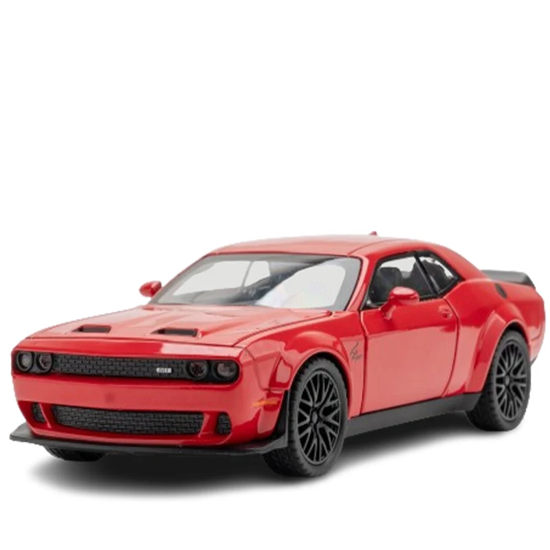 Модель автомобиля из сплава с имитацией Dodge Challenger Hell Cat 1: 32 литье под давлением со