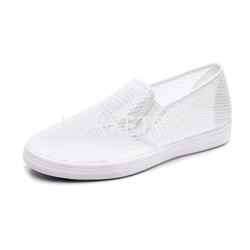 Женские Дышащие Сетчатые Туфли Без Шнуровки Легкие Нескользящие Прогулочные С