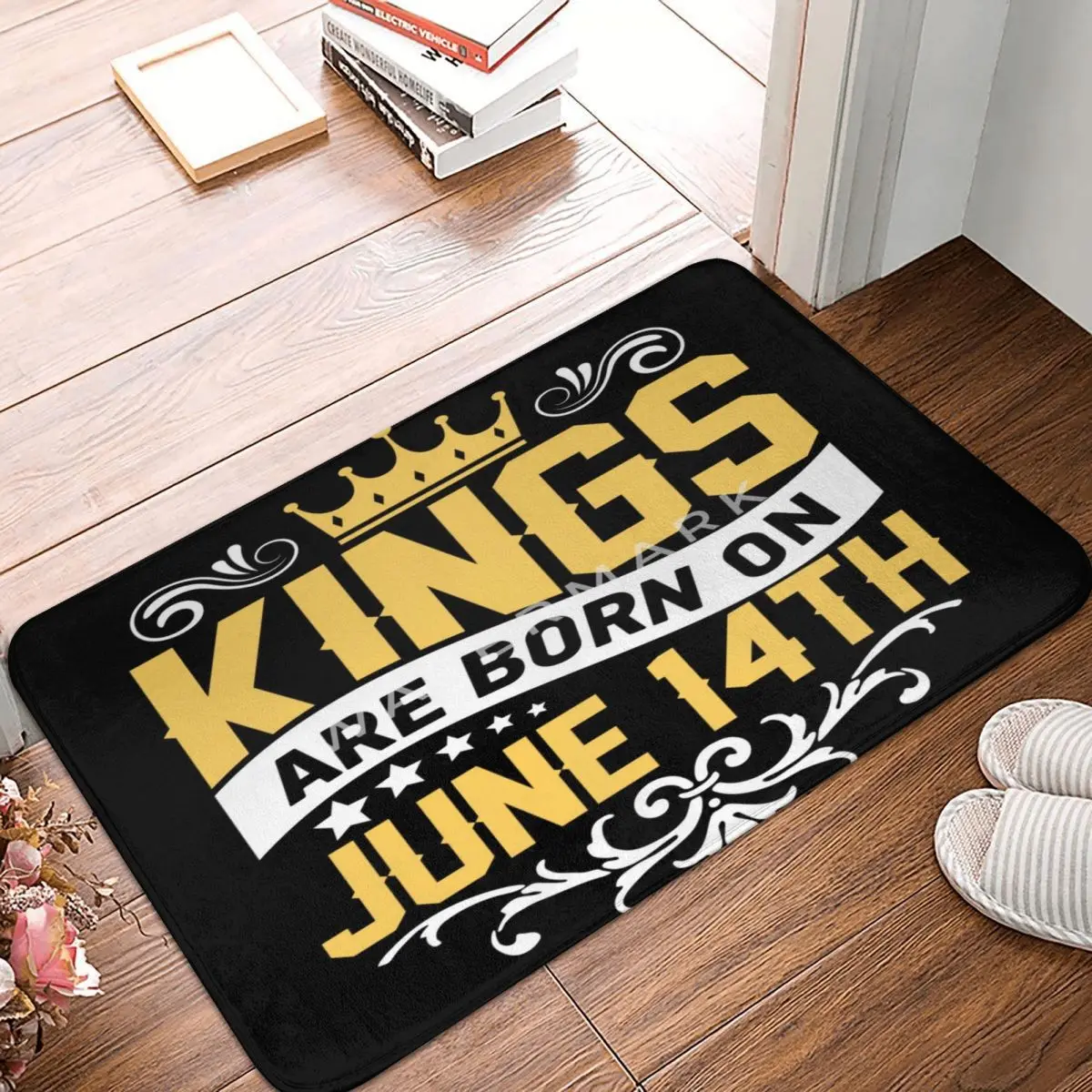 

Kings Are Born On June 14th Carpet, Polyester Floor Mats Popular Durable Carpets Festivle Gifts Mats Customizable