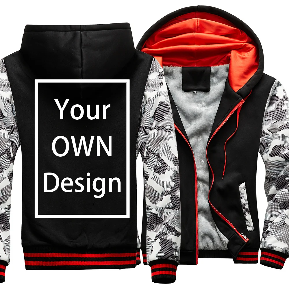 

Your OWN Desin Brand /Picture Custom Men Women DIY Winter Tick oodies Sweatsirt Casual oody Clotes 24 Color Loose COAT