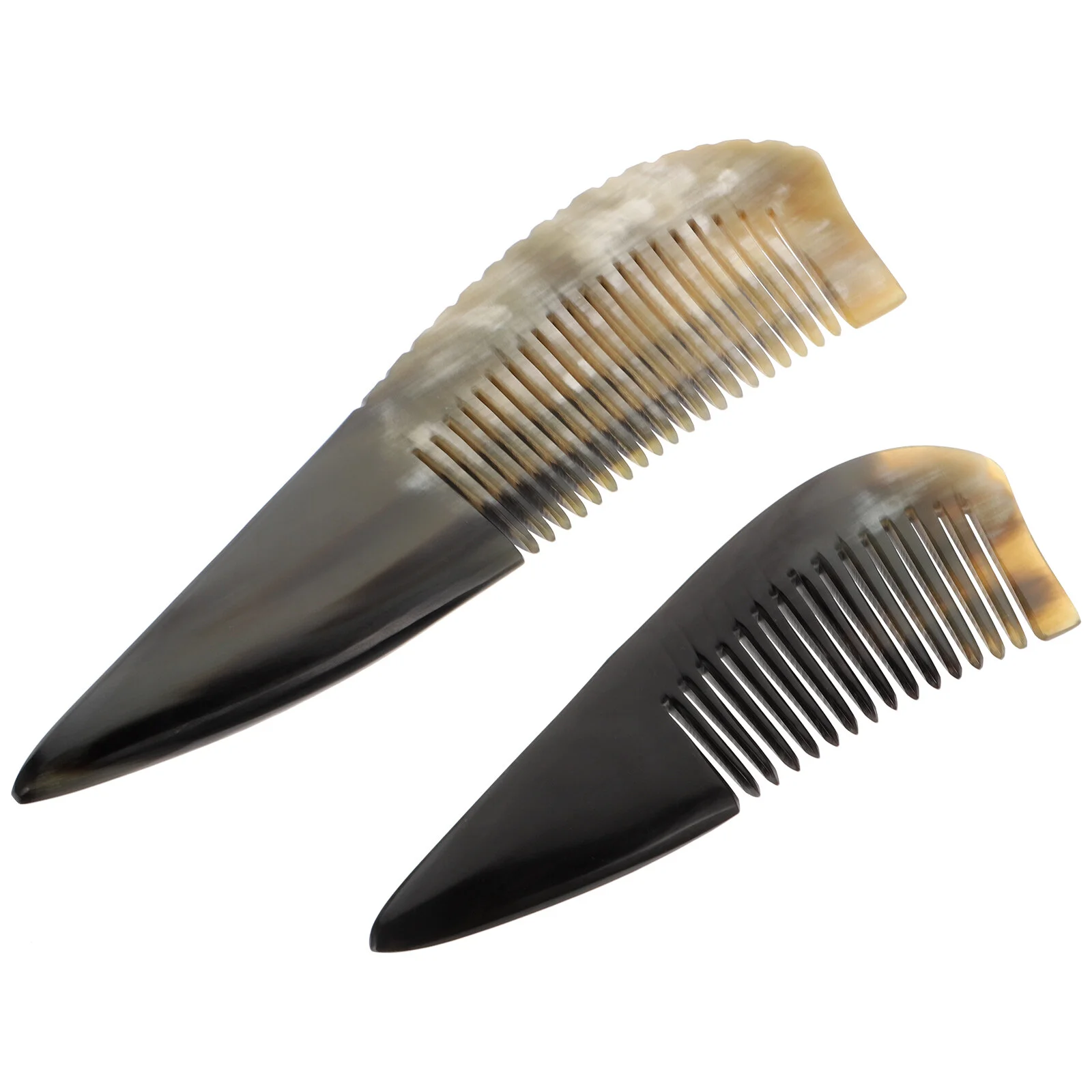 

2 Pcs Hairdressing Tool Home Combs Horn Styling Portable Brush Facial Tools Natural Grain Smooth Scraping Stylish