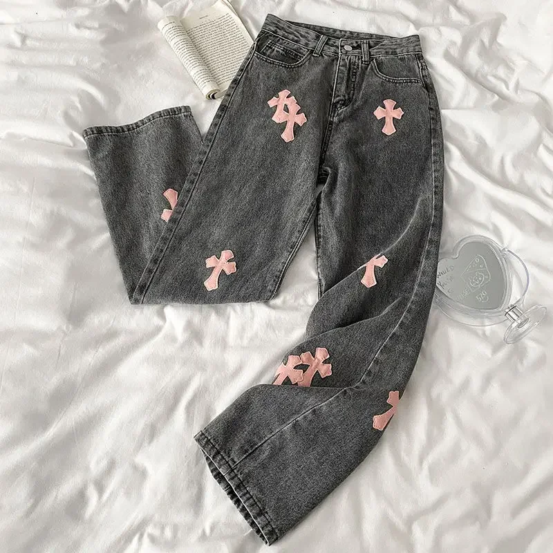 2023 винтажные женские мешковатые джинсы с высокой талией-уличная одежда из денима