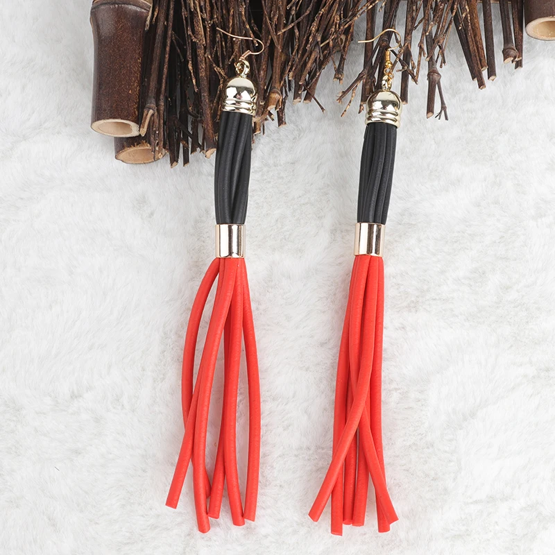 Новые резиновые серьги ручной работы в этническом стиле с кисточками