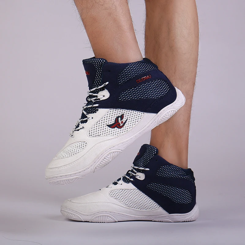 New Unisex Wrestling Shoes Adults Teenagers Professional Training Competition Shoes Boxing Shoes Breathable Anti-Skid 33-47#