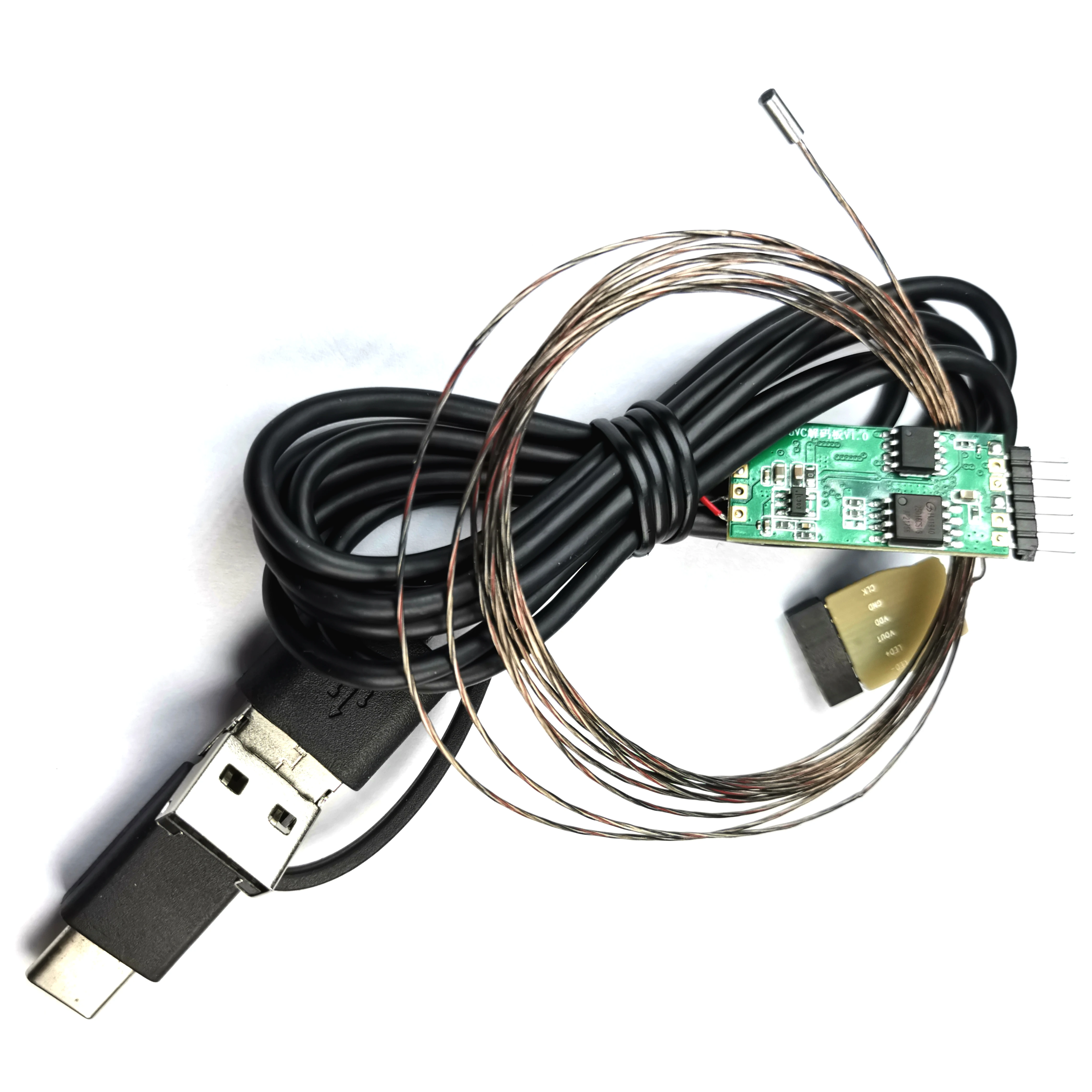 

OEM Super Mini OV6946 1.8MM 400x400 30fps Endoscope USB Camera Module with 120 Degree Wide FOV LED Light for Medical Device