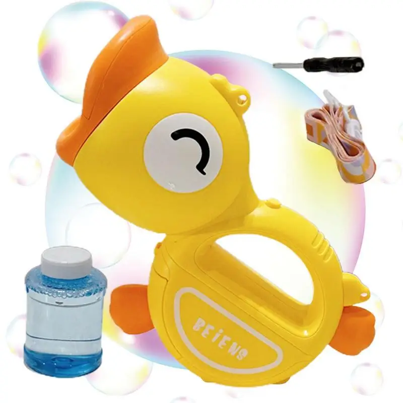 

Пузырьковая машина для вечеринок яркие цвета Автоматическая воздуходувка для пузырей безопасная Милая компактная Забавная детская игрушка для создания пузырей