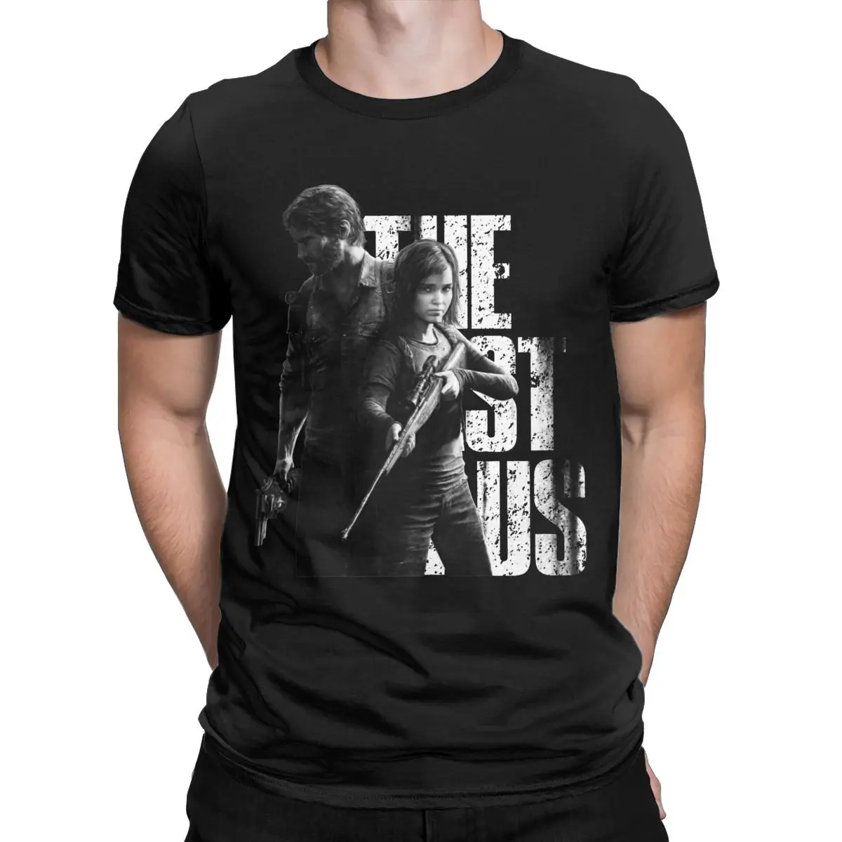 

Футболки из чистого хлопка с надписью «The Last Of Us», Элли и джэль, выживание, ужас, видеоигра, смешные футболки, футболки с коротким рукавом, одежда с круглым вырезом в подарок