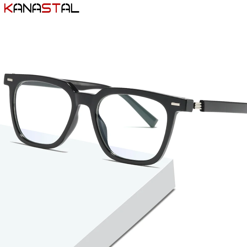 

Men Blue Light Blocking Glasses Women New Trend TR90 Square Eyeglasses Frame Anti Ultraviolet Transparent Lens Reading Eyewear