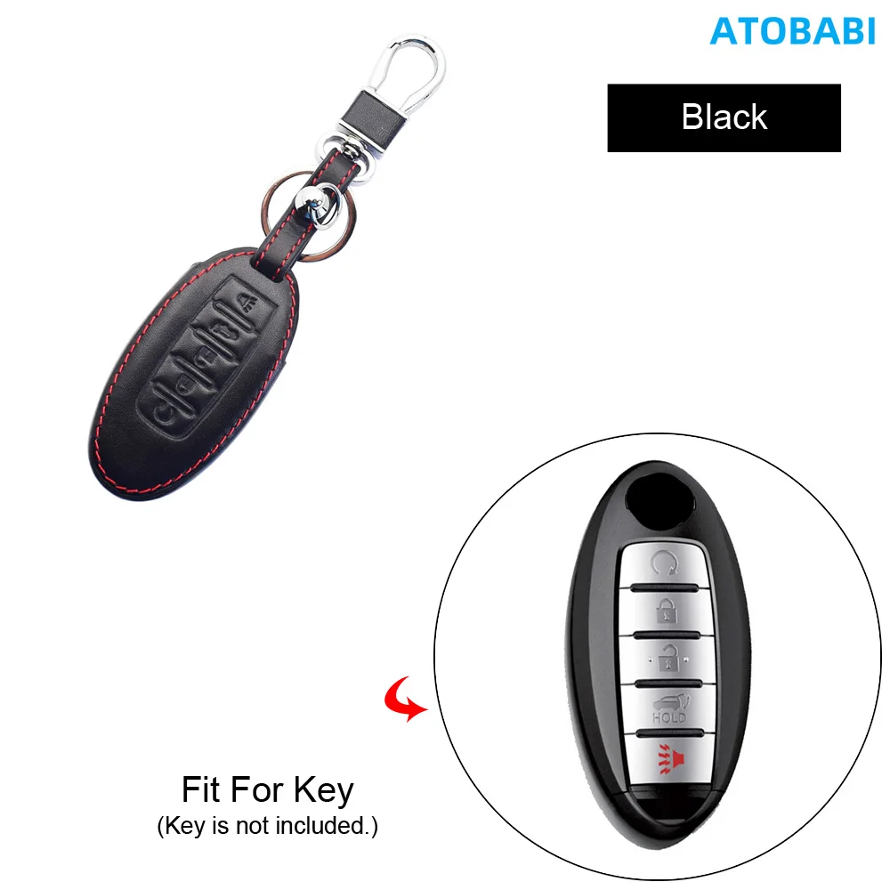 

Кожаный чехол для ключей от автомобиля для Nissan Murano 2016-2017 Altima Maxima Infiniti EX FX G37 Q60 QX50 QX70, 5 кнопок