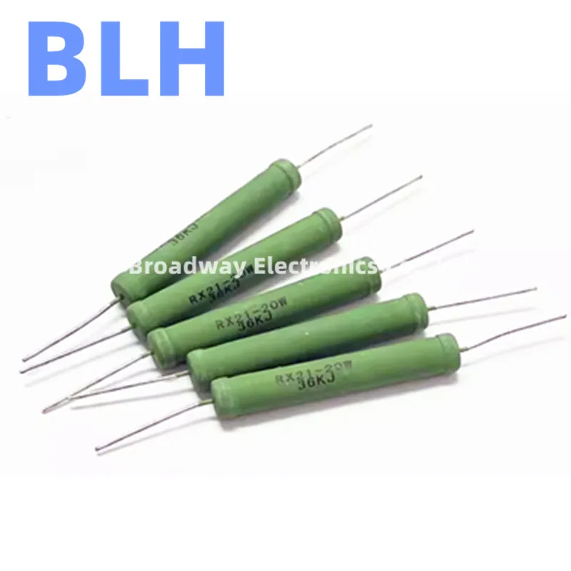 10 шт. Проволочная рана RX21 20 Вт 5% 120R 150R 180R 200R 220R 250R 300R 390R 400R 470R 510R 680R 750R 820R 1K 2K 2 5 K 3K 3 9