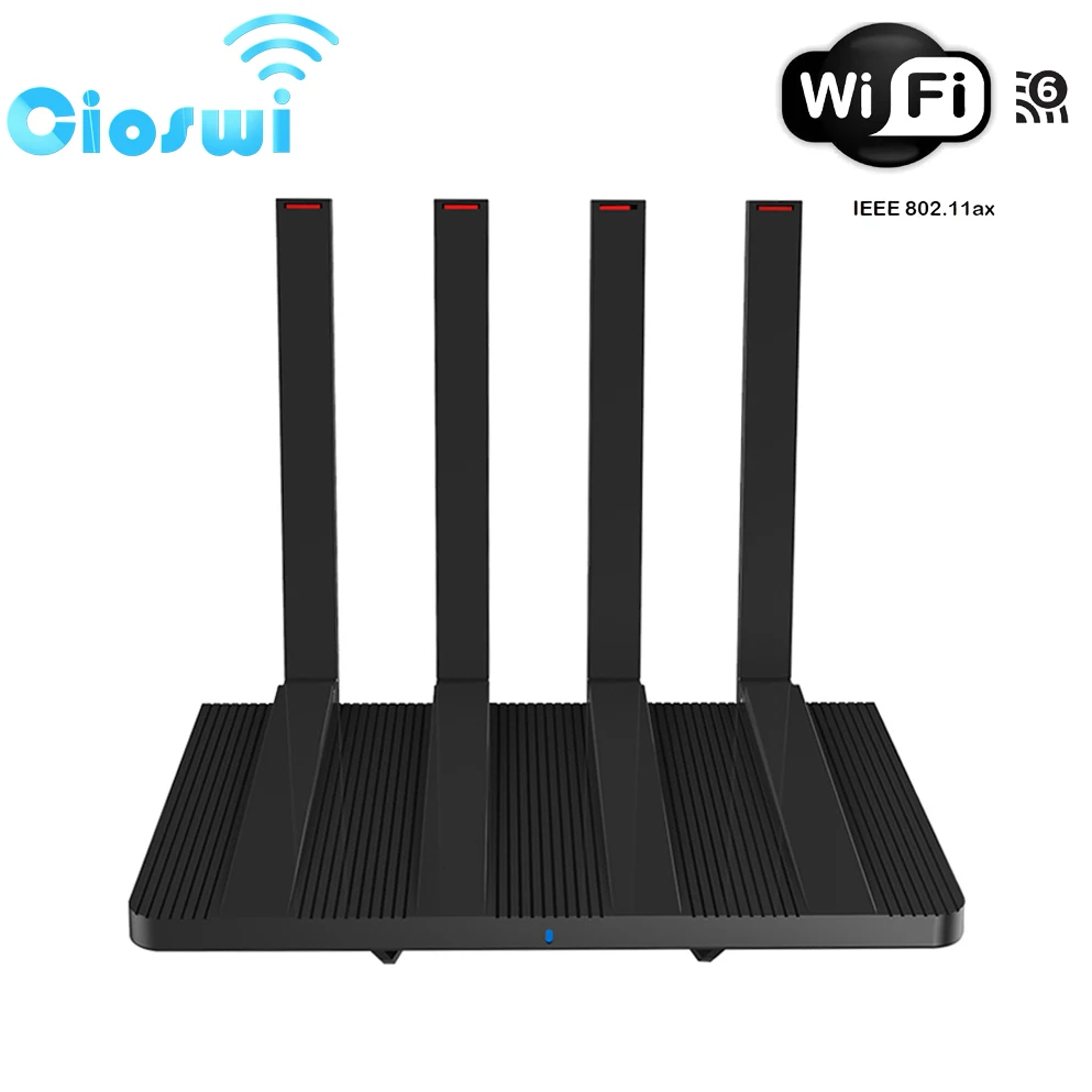 Cioswi WIFI6 Mesh 4*LAN Router Dual Band 1800Mbps 256MB RAM USB3.0 Gigabit LAN 802.11ax Access Point Wifi Extender Wifi 6 Router