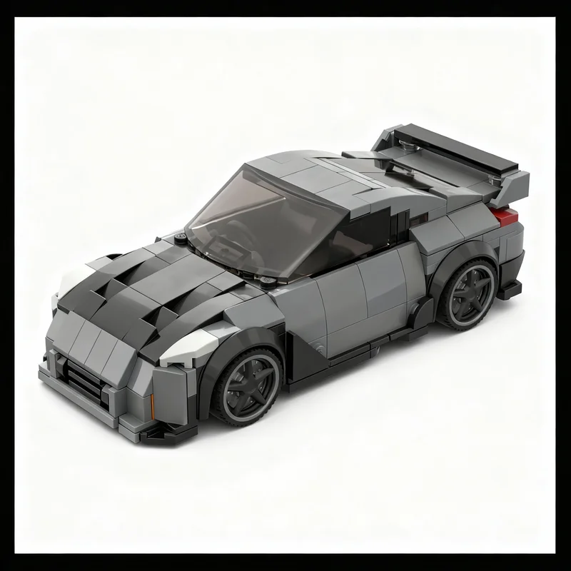 Фото 336 деталей MOC DK S Veilside Street Racing Car 350z, модель из строительных блоков, декор для дома, украшение для стола, полки, подарок для взрослых №4