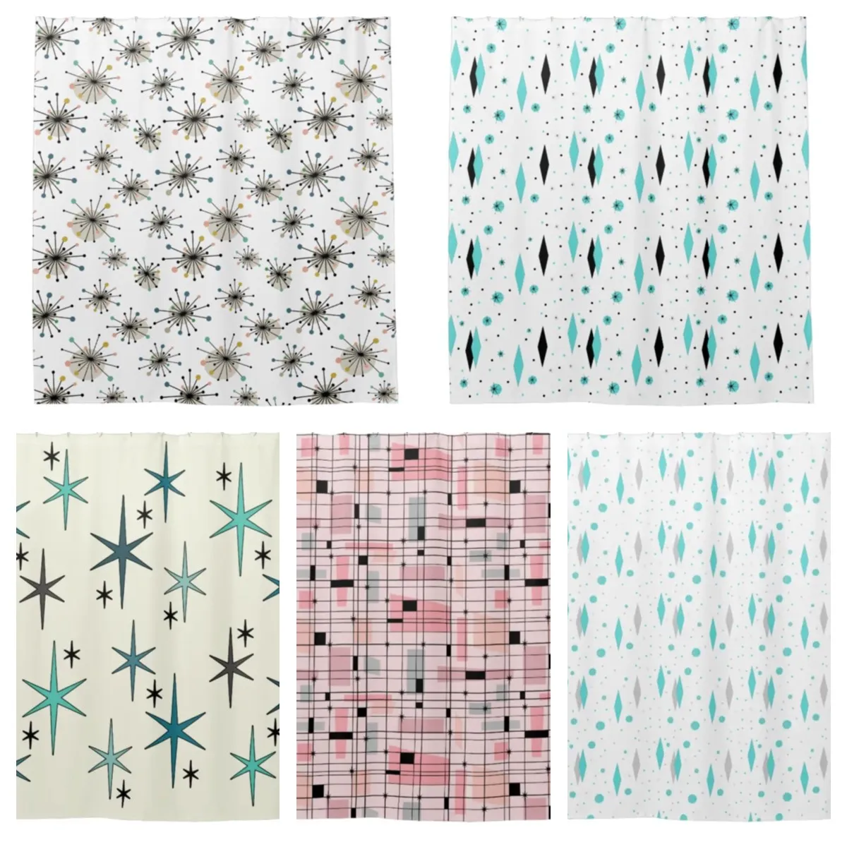 Винтажная Бирюзовая Сетка среднего века шторы для душа с бриллиантами и