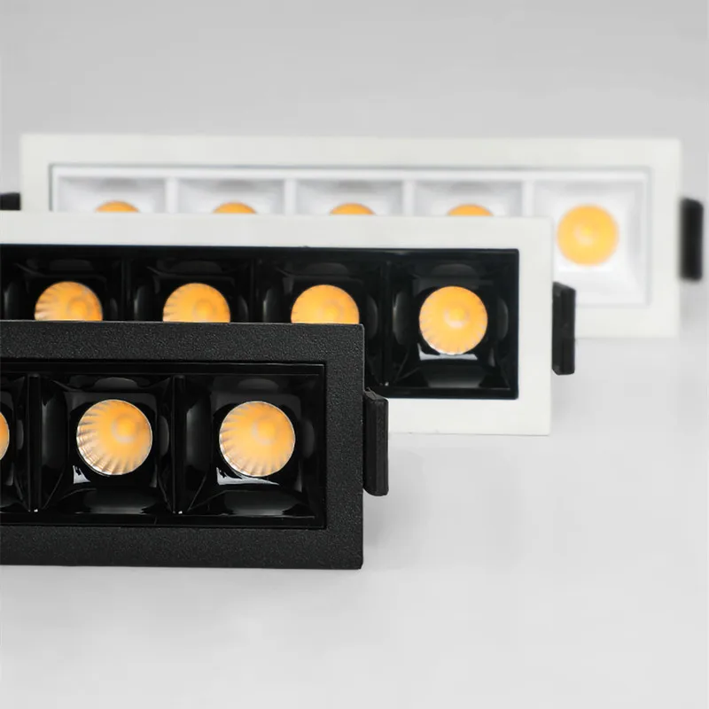 Алюминиевый точечный встраиваемый потолочный светильник COB с регулируемой