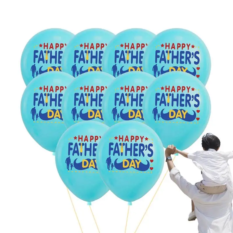 

Fathers Day Balloons 10 Pcs Fathers Day Decoration Balloons Charming Dad's Day Photo Booth Props Papa's Party Decorative