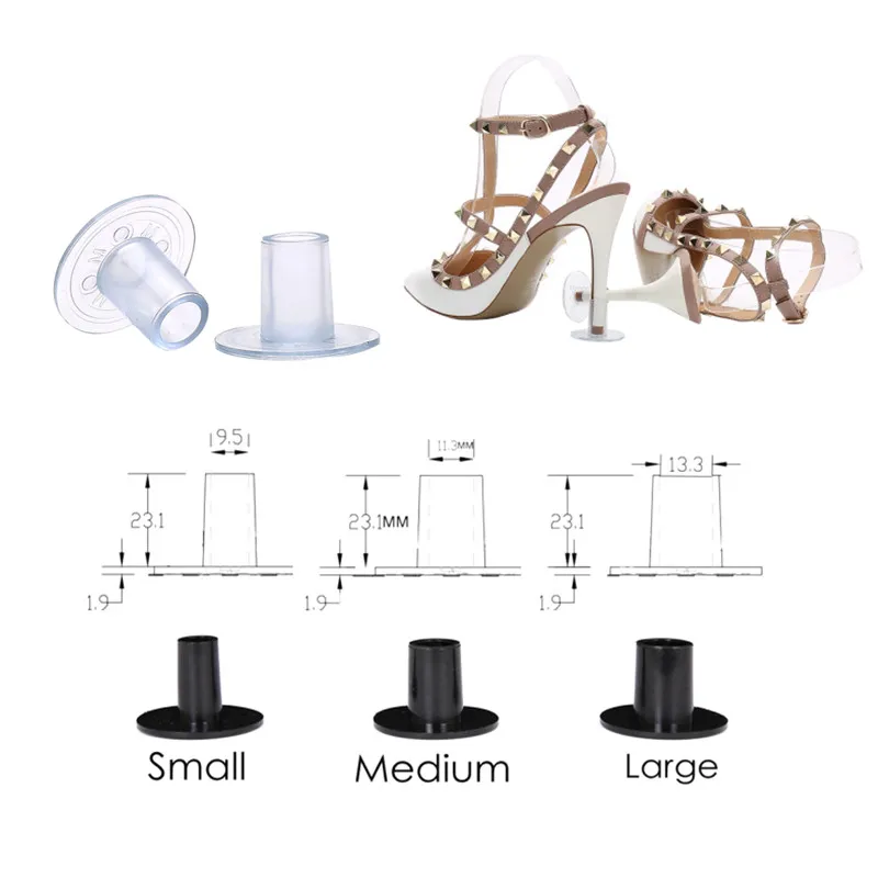 Silicone Heel Protectors Latin Stiletto Dancing Covers Antislip Heels Stoppers Caps For Bridal Wedding Shoes Accessories images - 6