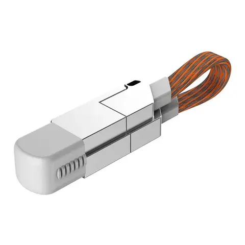 4 в 1, USB-кабель с брелоком для быстрой зарядки, 27 Вт