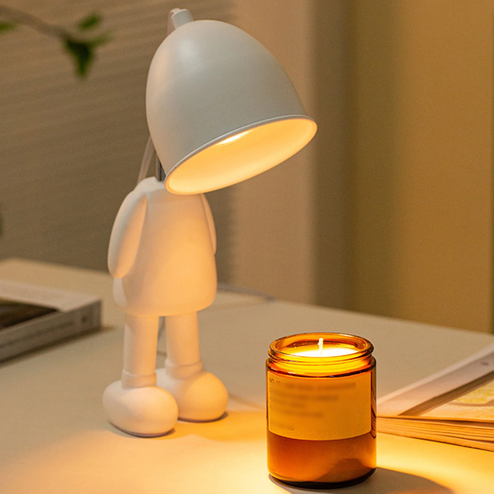 

Wax Melting Lamp Aromatherapy Night Light Robot Personality Decoration Bedroom Smoke-free Fragrance Lamp Dimmable