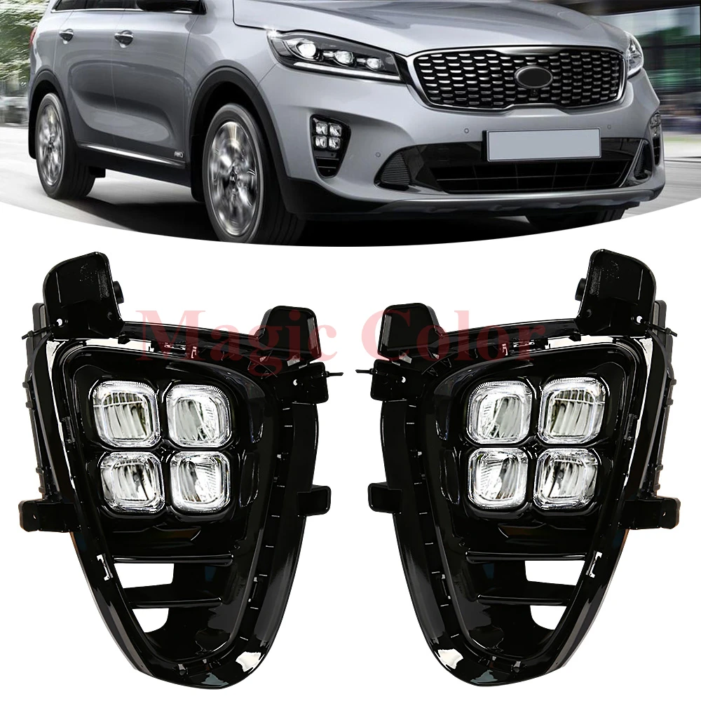 

For 2019 KIA Sorento 2020 Auto parts LED Fog Lights Car Vehicle accessories lamp Kit Assembly