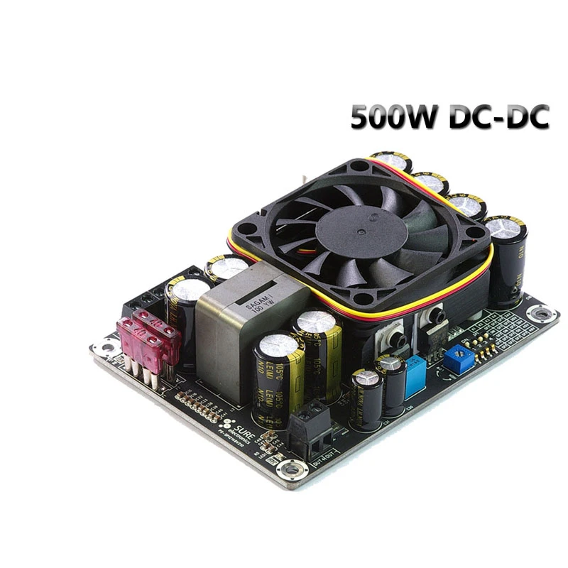 

DLHiFi 500W Boost DC to DC 12V 24V 27V Switching Power Supply Board Output 24V 30V 36V 40V 48V For Car HiFi Amplifier DAC
